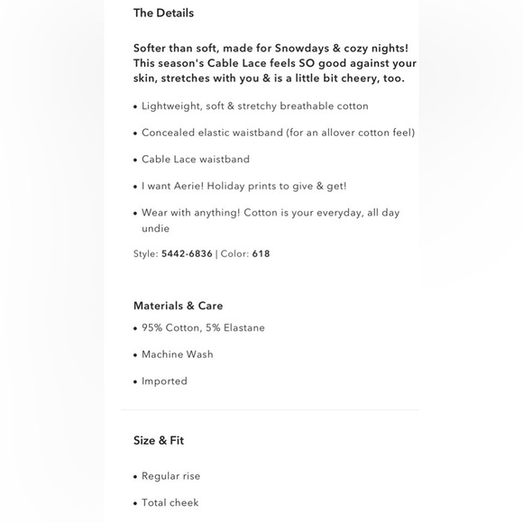 🆕Aerie Tanga Plaid  Panties - Picture 5 of 12